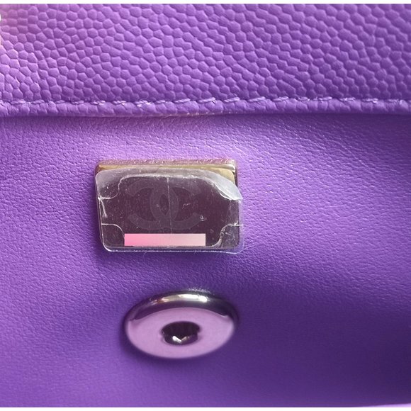CHANEL PURPLE MINI COCO HANDLE - Picture 6 of 9